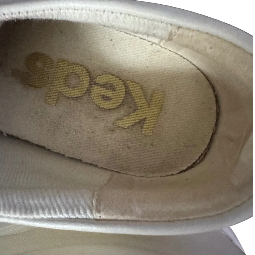Keds Sklyers Light Cream Leather‎ Platform Heel Sneakers Size 9.5